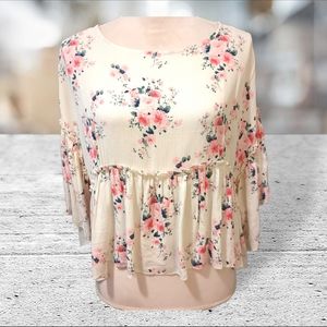 Miami oversize floral crop top size S